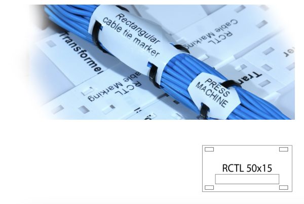 Маркування кабеля або жгута проводів TBLOC RCTL 50x15 Біла