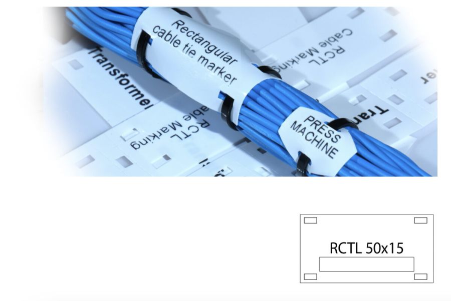Маркування кабеля або жгута проводів TBLOC RCTL 50x15 Біла