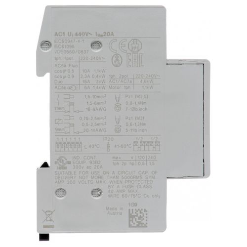 Контактор R20-10 20А 1NO 230В 50Hz (17398)