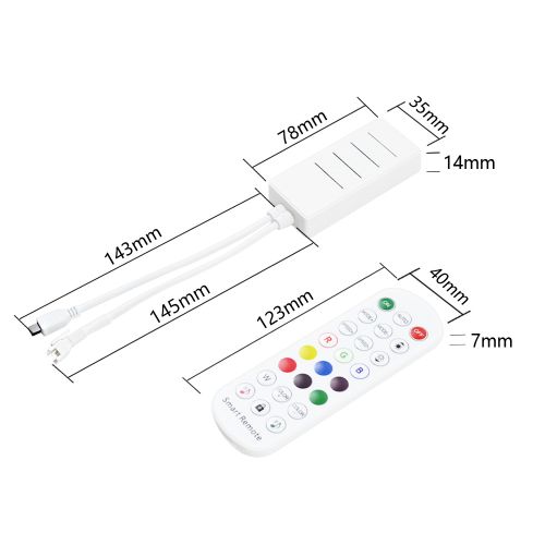 Контролер PROLUM  SPI; RGB; Bluetooth; 24 кнопки; 3PIN;