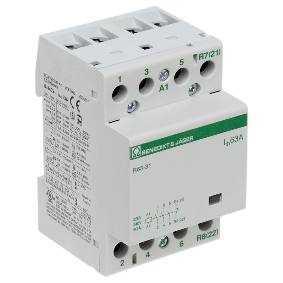 Контактор R63-31 63А 3NO + 1NC 230В 50Hz (16532)