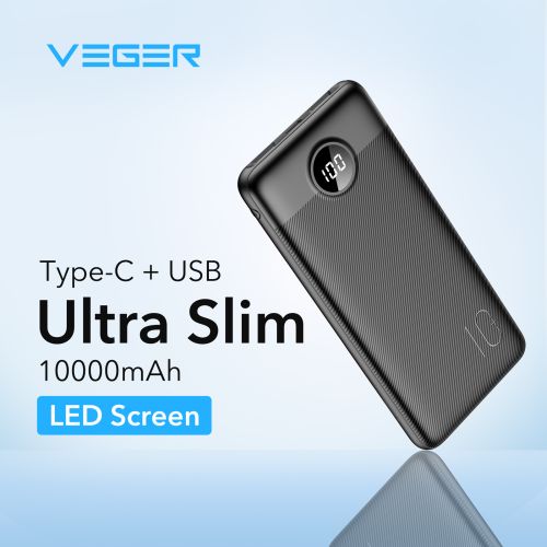 Зовнішній акумулятор Power Bank VEGER 10000MAH (W1105PD)