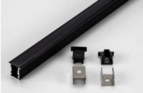 Светодиодный профиль врезной 9.6х23.3мм ALP PXG-103A BL C16 Черный по 3м
