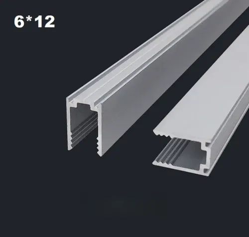 Светодиодный профиль алюминиевый LT-N612 анодированный для LED Неона 6х12мм по 2м
