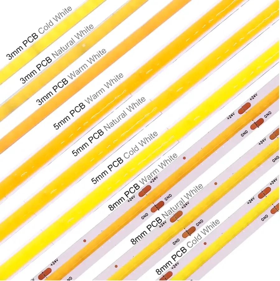 Лед стрічка LED TECH 24В СОВ-400 10Вт 1200Лм COB/FCOB 4000K IP65 5мм