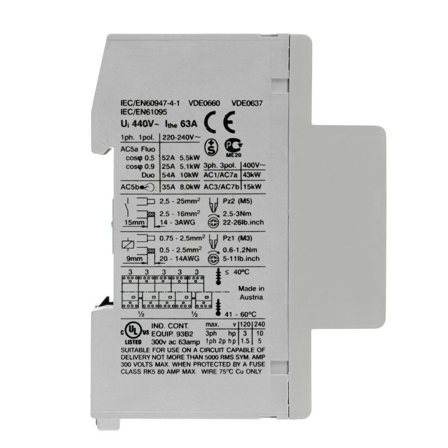 Контактор R63-40 63А 4NO 230В 50Hz (16530)