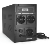 Источник бесперебойного питания (ИБП) Ritar RTM1500 (900W) Proxima-D, LCD, AVR, 3st, 3xSCHUKO socket, 2x12V9Ah, metal Case (350х120х190) Q2