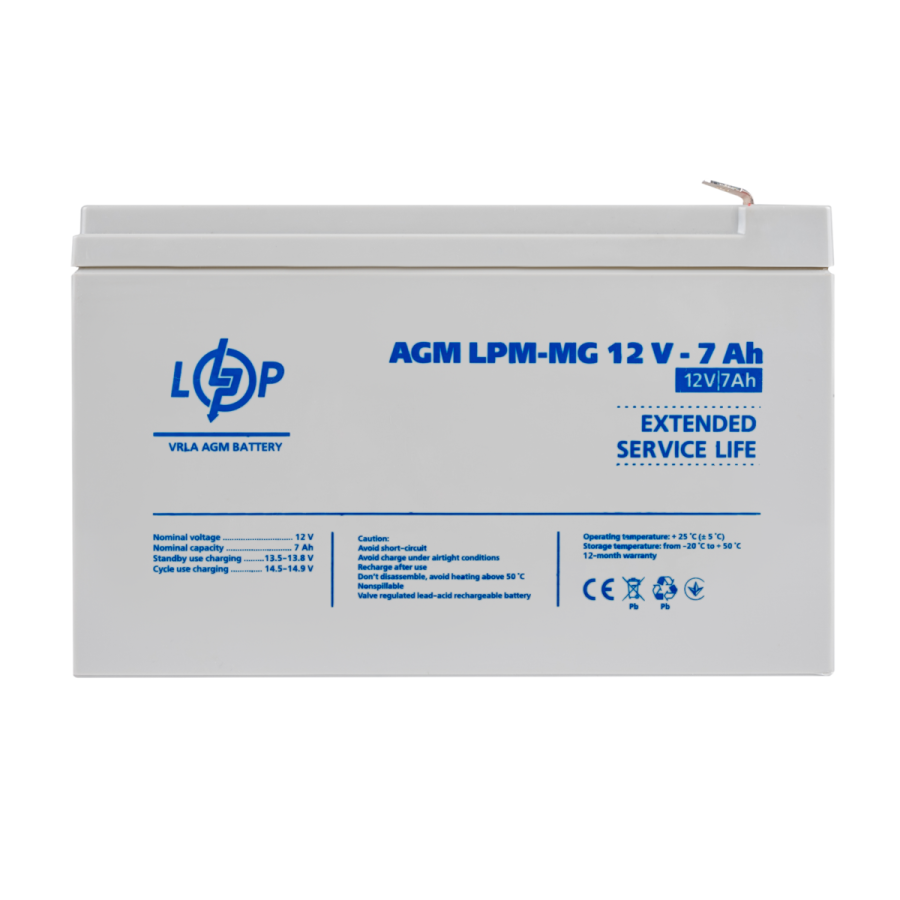 Акумулятор мультигелевий LPM-MG 12V - 7 Ah