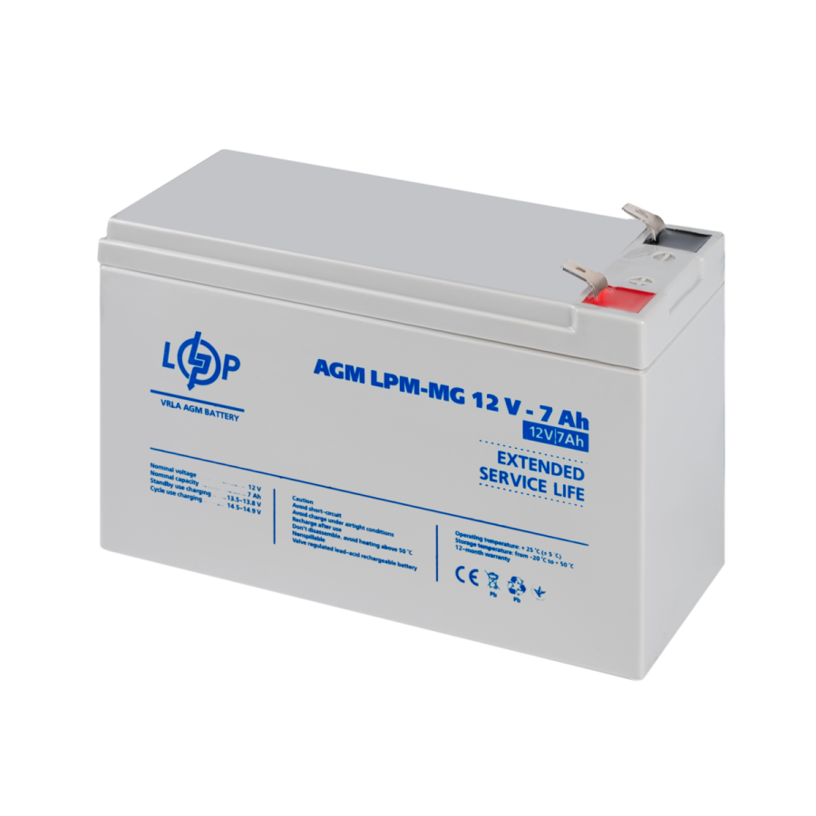 Акумулятор мультигелевий LPM-MG 12V - 7 Ah