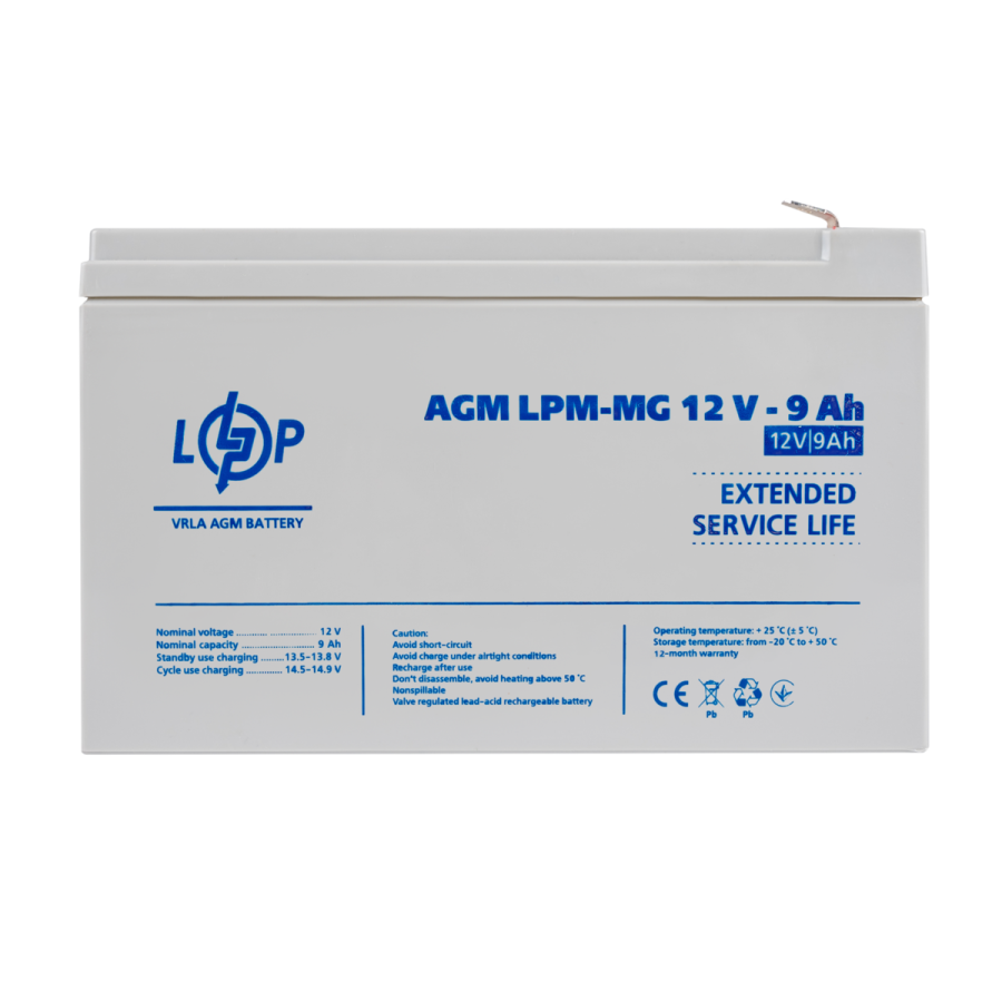 Акумулятор мультигелевий LPM-MG 12V - 9 Ah