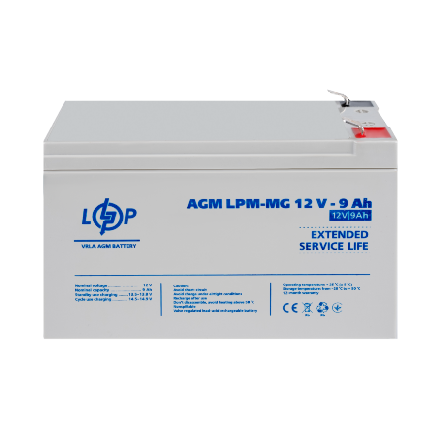 Акумулятор мультигелевий LPM-MG 12V - 9 Ah