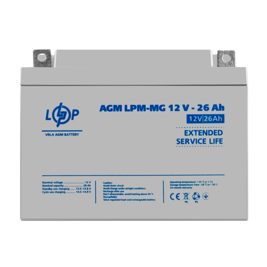 Акумулятор мультигелевий LPM-MG 12V - 33 Ah