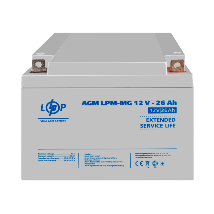 Акумулятор мультигелевий LPM-MG 12V - 33 Ah