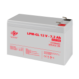 Акумулятор гелевий LPM-GL 12V - 7.2 Ah