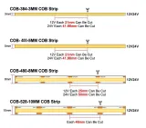 Лед стрічка LED TECH 24В СОВ-400 10Вт 1200Лм COB/FCOB 4000K IP65 5мм