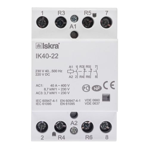Контактор IK40-22 40А 2НВ+2НЗ 220/240 В 50/60 Гц (30045150000)