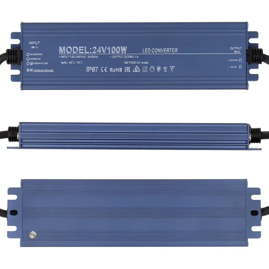 Блок питания LT 24V100W 24В 100Вт 4,2А IP67 Slim мет. герм.
