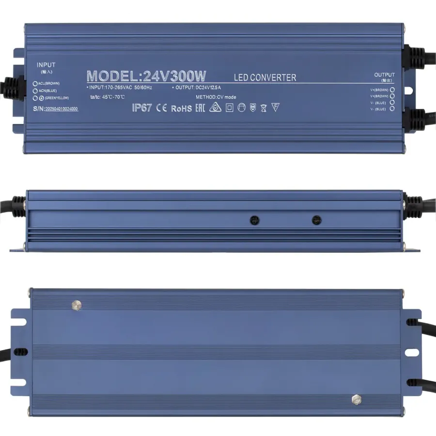 Блок питания LT 24V300W 24В 300Вт 12.5А IP67 Slim мет. герм.