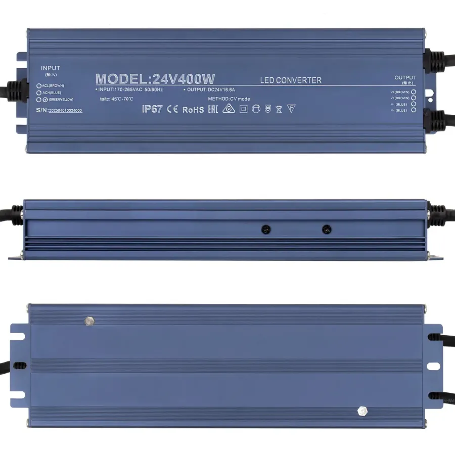 Блок питания LT 24V400W 24В 400Вт 16,7А IP67 Slim мет. герм.