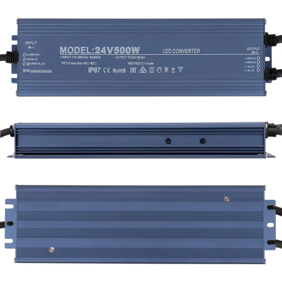 Блок живлення LT 24V500W 24В 500Вт 20,8А IP67 Slim мет. герм.