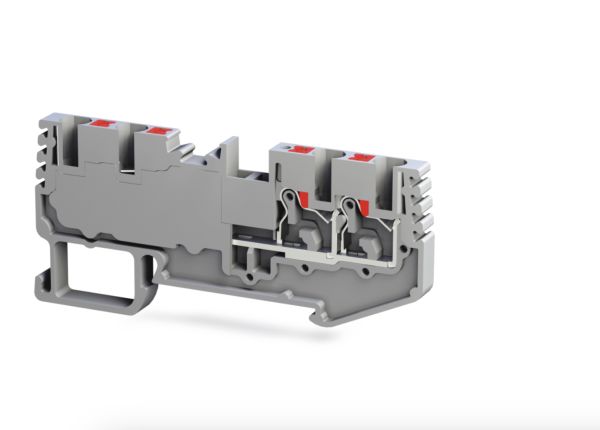 Клемма пружинная багатоконтактна TBLOC PFT 2,5 2X2 сіра