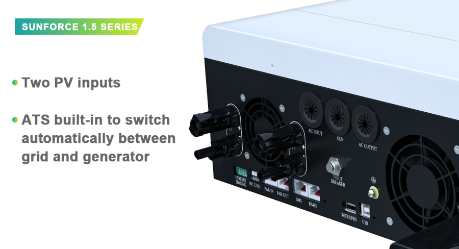 Комплект off-grid інвертор M6000H-48-BP 6 кВт 230В + акумуляторна батарея STR5L-A1 5 кВт Sacolar