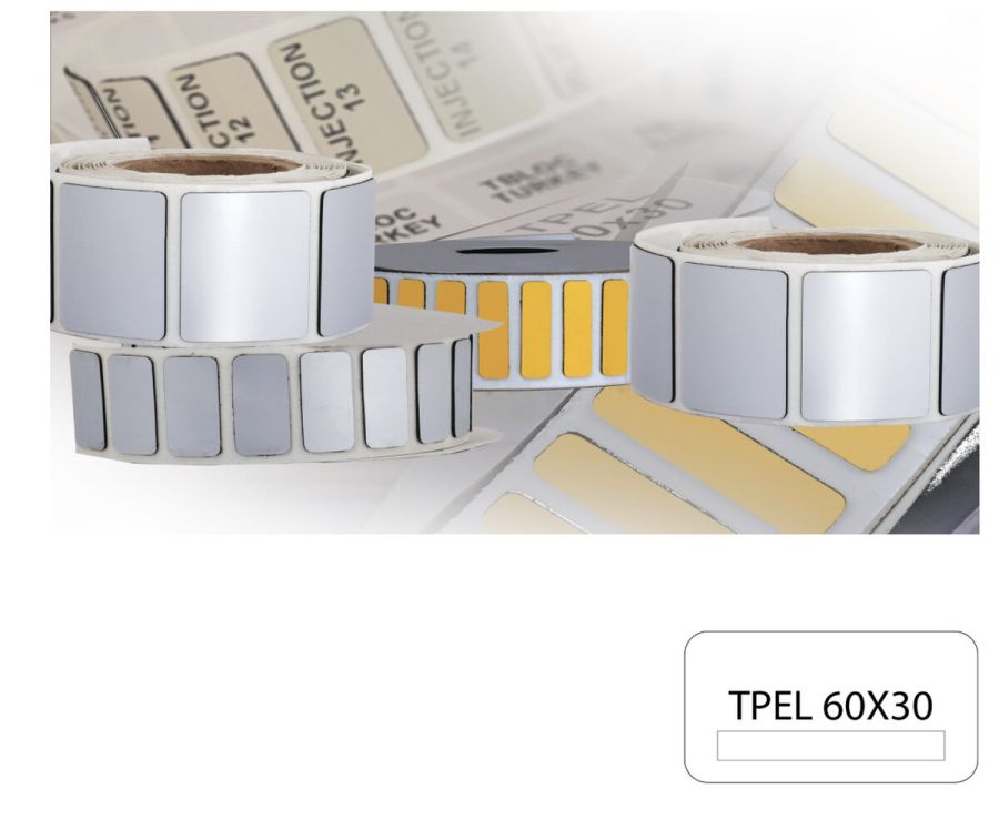 Товсте маркування обладнання TPEL 60x30 Біла