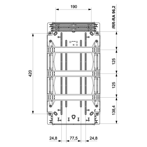 Распределительный щит IDE 36 модулей IP40 с шинами N и PE 544x285x118 мм (GPS36PT/RR)