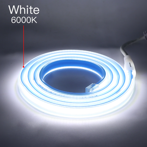 Світлодіодна LED стрічка PROLUM™ 220V; СОВ; 280 LED; IP67; 12 ММ; Series "S", Білий (5500-6000К)