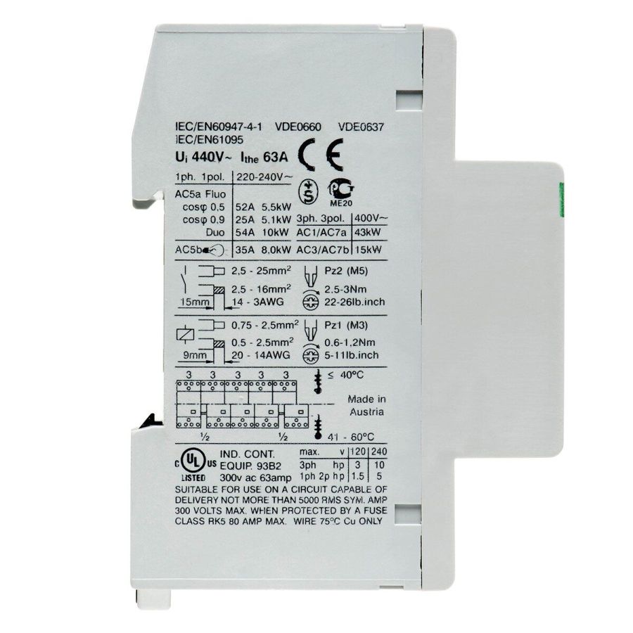 Контактор R63-31 63А 3NO + 1NC 230В 50Hz (16532)