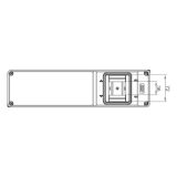 Розподільний щит під розетки IDE 4 модуля IP65 з шинами N і PE 385x102x105 мм (CSN4PT)