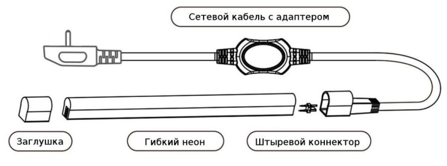Світлодіодний неон PROLUM™ 10x20, IP68, 220V, Series "RL", RGB, PRO