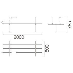 Каркас Модульная система освещения SM 8878 Rectangle A Black 100W