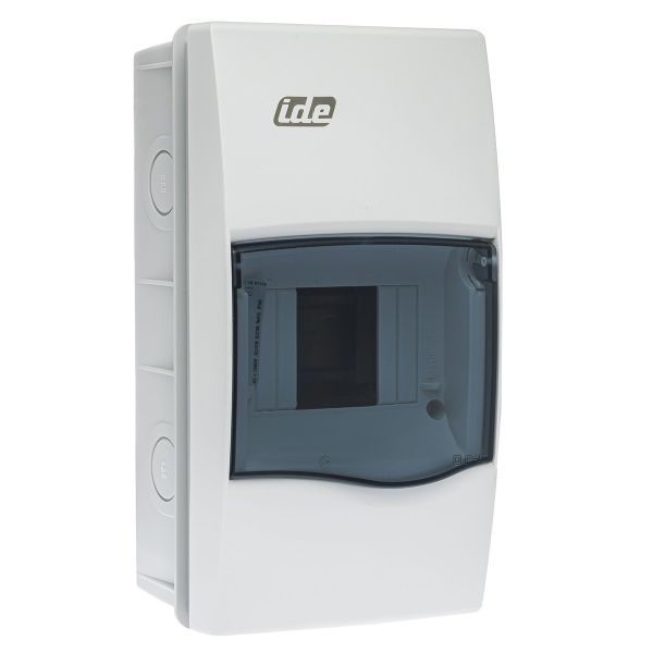 Розподільчий щит IDE внутрішній 4 модуля IP40 з шинами N і PE 228x120x97 мм (BM4PT/RR)
