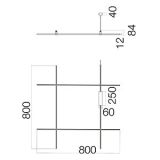 Каркас Модульная система освещения SM 8878 Cube base 800*800 Black 100W