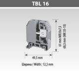 Гвинтова клема TBLOC TBL 16 сіра