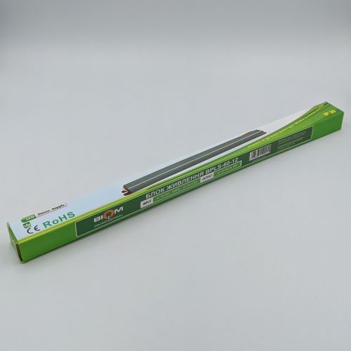 Блок питания 12В 60Вт 5А IP20 BPLS-60-12 Stick металлический корпус