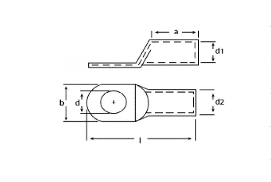 Кабельний наконечник мідний луджений стандарт TBLOC CCL 240mm2 M16