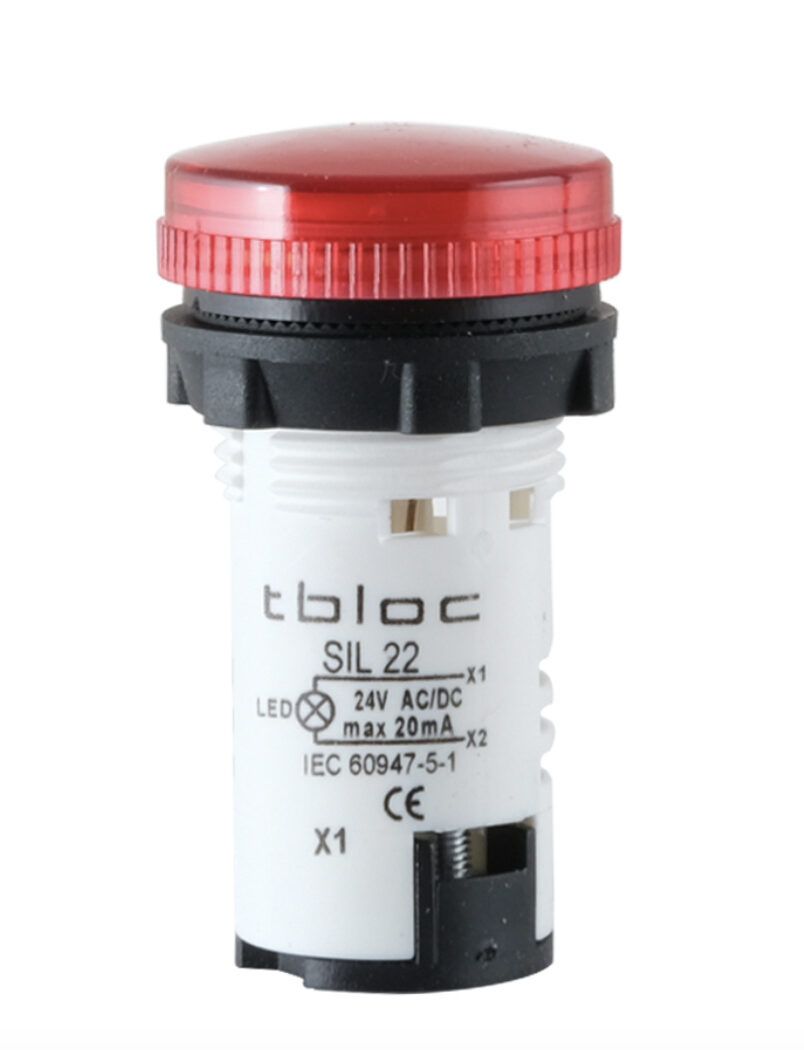 Світлосигнальна арматура TBLOC LED SIL 22-24 червона