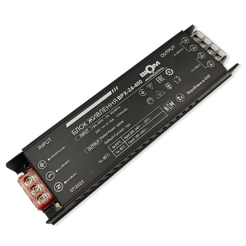 Блок живлення BIOM 24В 400Вт 16,6А IP20 BPX-24-400 Slim мет. перф.
