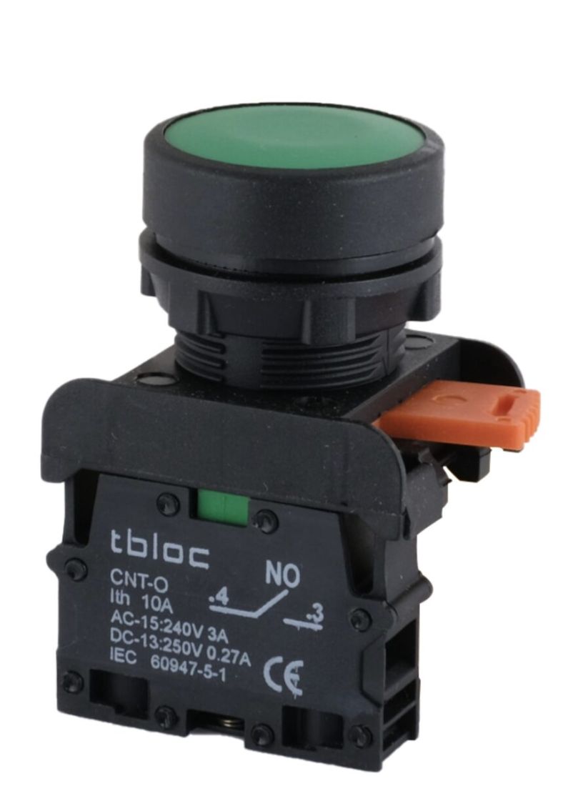 Кнопка без фіксації TBLOC зелена PSR-1C (1NC)