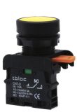 Кнопка без фіксації TBLOC жовта PSR-1C (1NC)