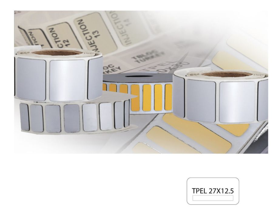 Товсте маркування обладнання TPEL 27x12,5 Біла