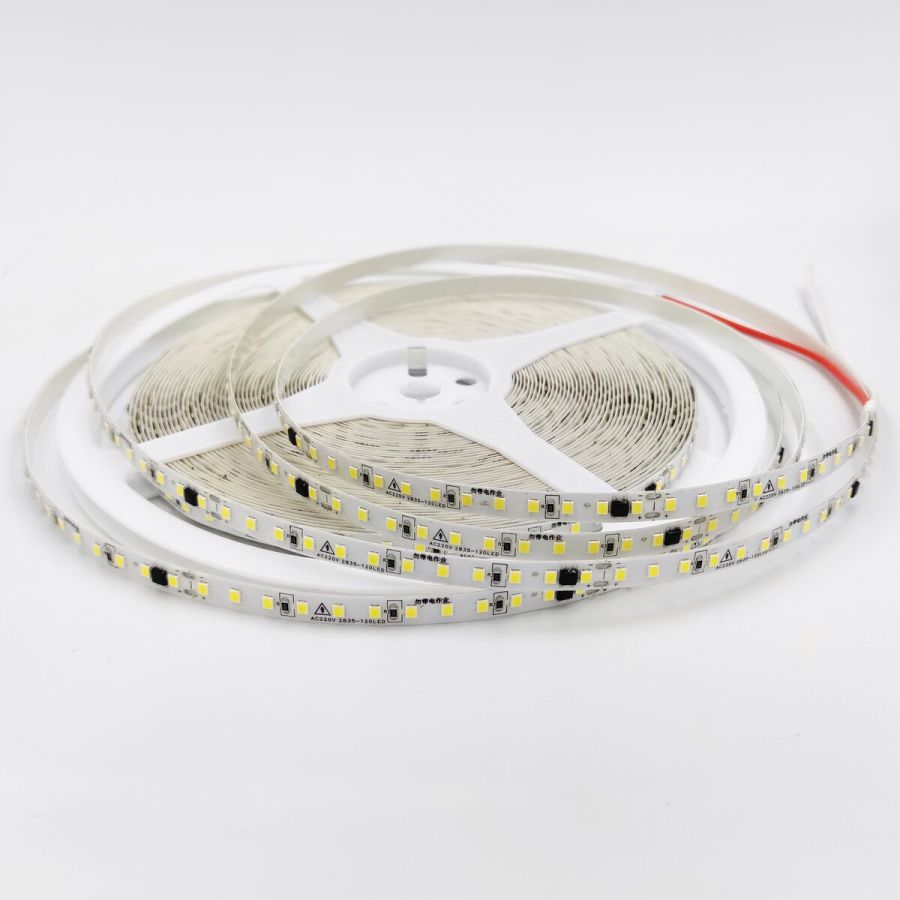 Лед стрічка BIOM 220В 2835-120 8Вт 870Лм BPS-G3-20-220-2835-120-CW-44 7000-7500К IP44 по 20м