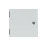 Металева шафа IP 65 з непрозорими дверима в комплекті з монтажною платою