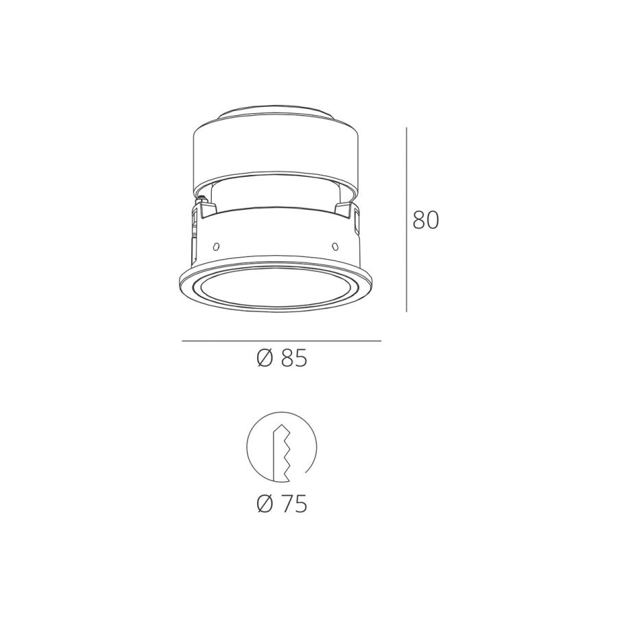 Skarlat RFL76038 7W WH+NI 4000K