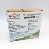 Блок живлення BIOM 12В 150Вт 12,5A IP20 BPD-150-12 на DIN-рейку