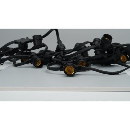 50м Гірлянда "Белт-лайт" CL50-50 230V,100*Е27 шаг 50см, 50м+1,5м шнур, чорний IP65