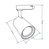 Трековый светильник Feron AL100 12W 4000К IP40 Белый