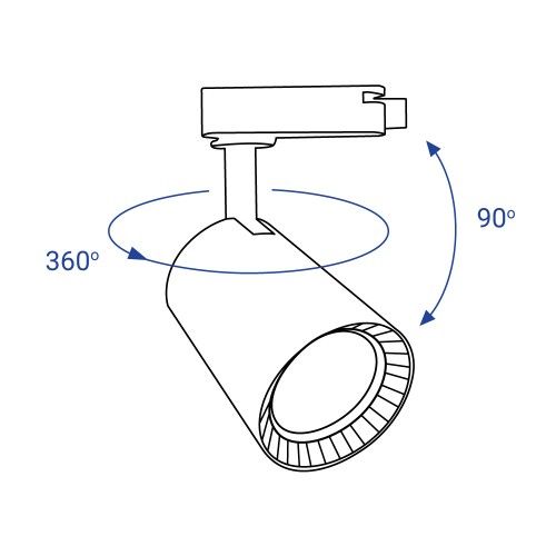 Трековий світильник Feron AL100 12W 4000К IP40 білий